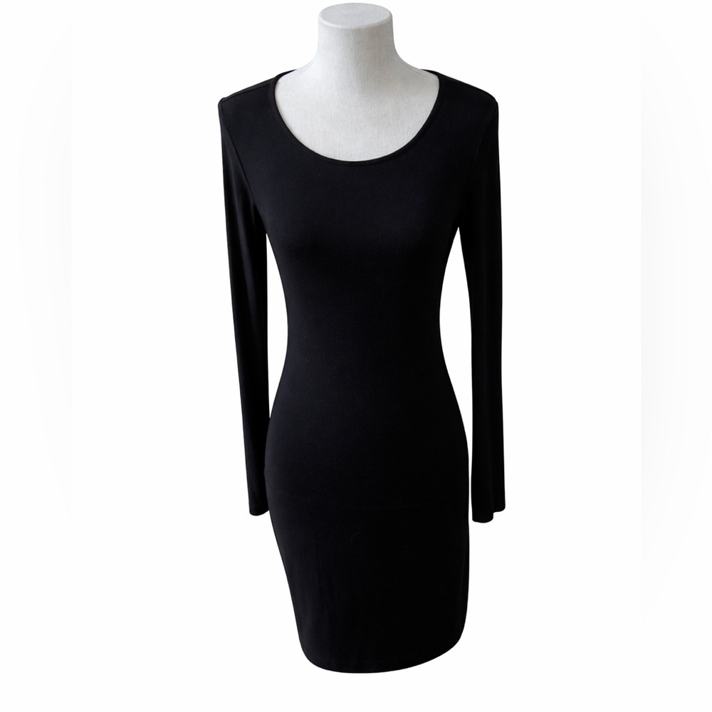 Lulus Classic Black Bodycon Dress | Long Sleeve Little Black Dress